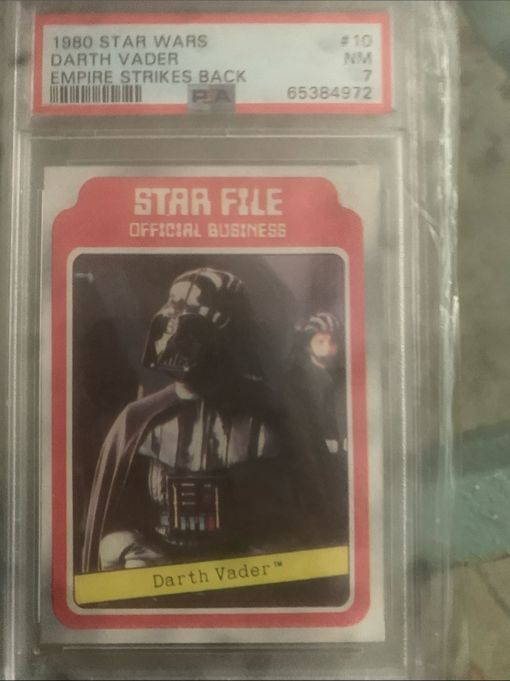 Star Wars Darth Vader Trading Card - Red Border